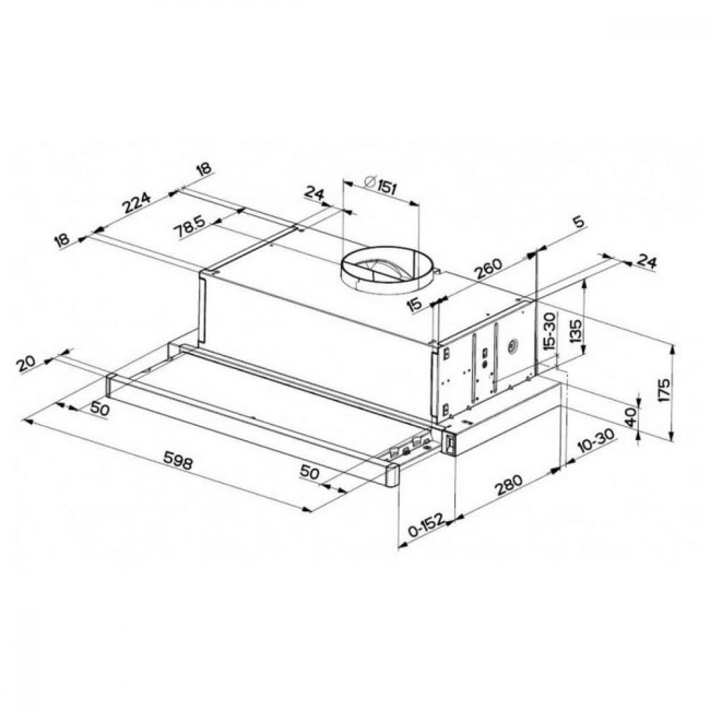 Вытяжка Faber FLEXA NG GLASS LUX WH A60 (315.0635.138)