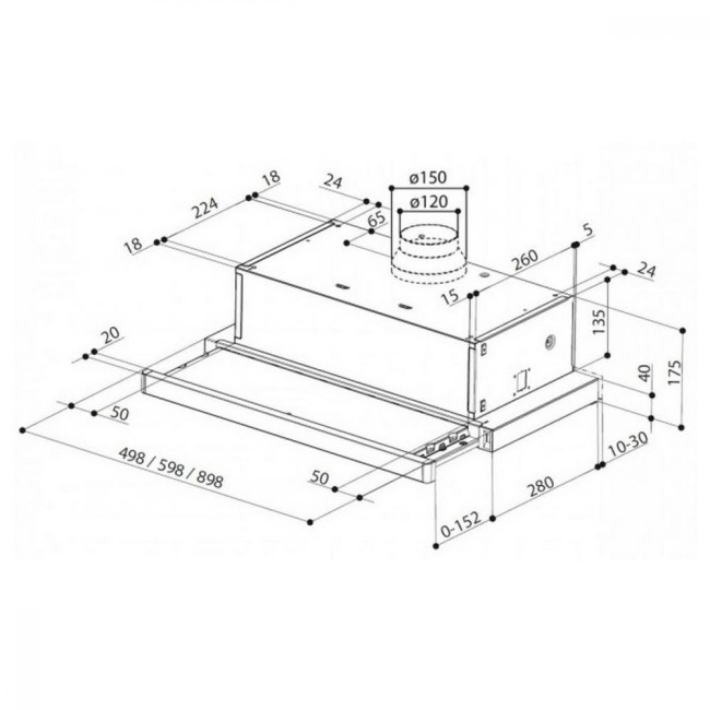 Вытяжка Faber FLEXA NG HIP BK A50 (315.0635.131)