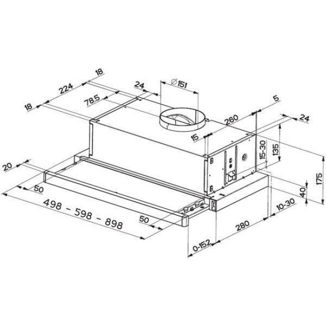 Вытяжка телескопическая Franke Flexa FTC 612 WH V2 (110.0200.734)