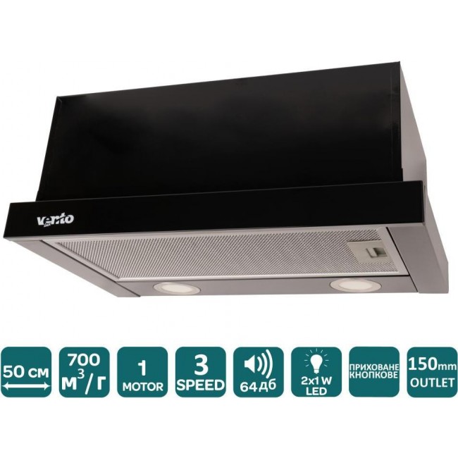 Ventolux GARDA 50 BK (700) LED