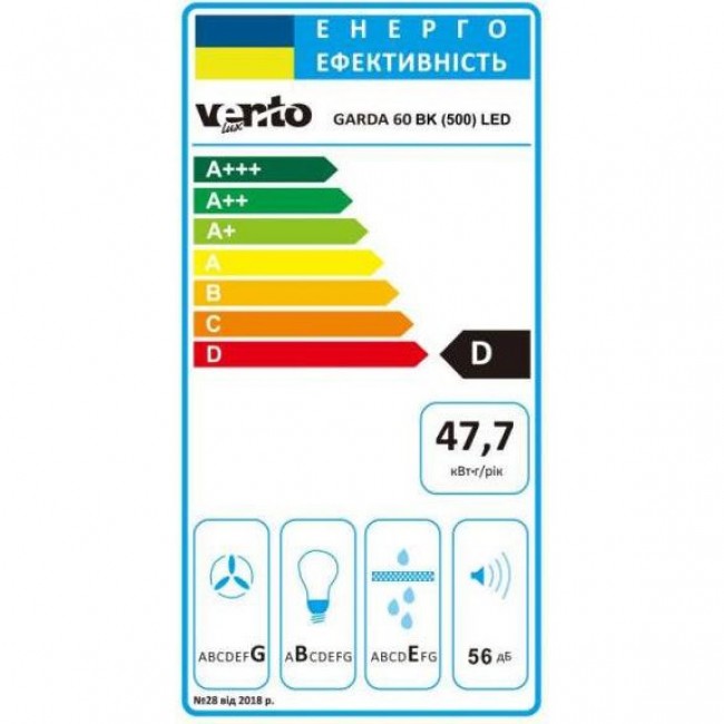 Ventolux GARDA 60 BK (500) LED