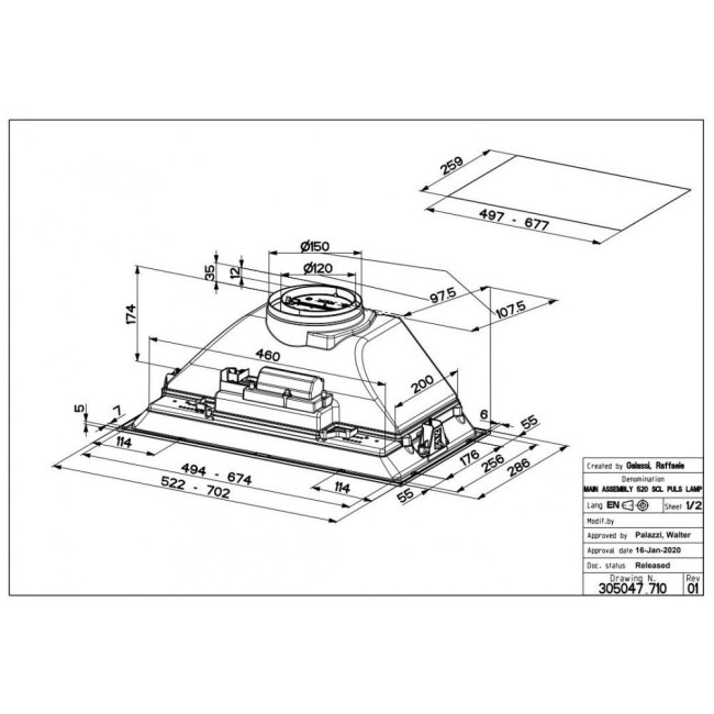 Вытяжка Faber INKA ICH SS A70 I.SMART HCS (305.0599.321)