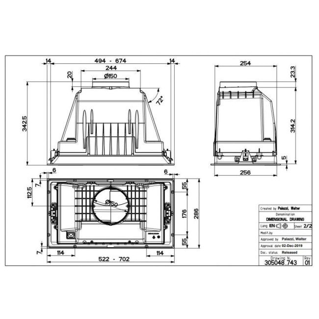 Вытяжка встраиваемая Faber INKA PLUS HC X A52 (305.0602.047)