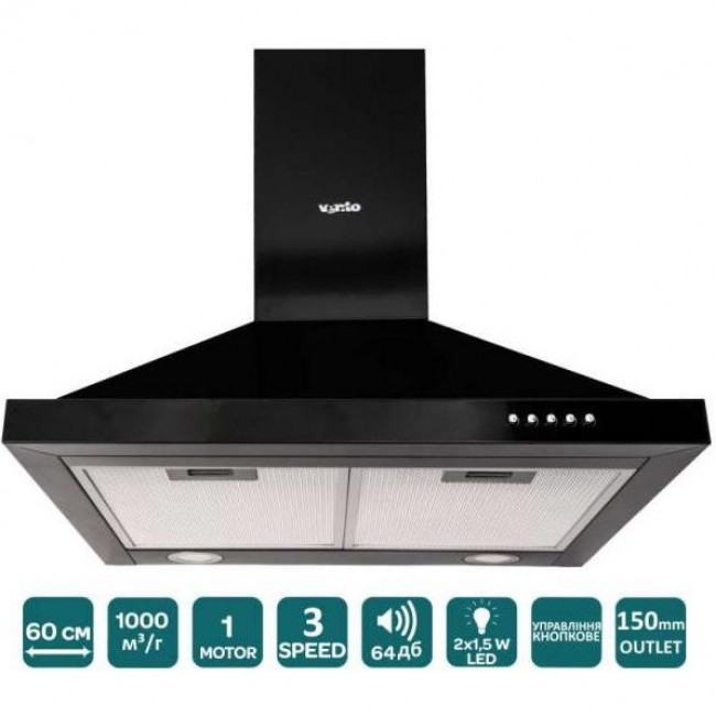Ventolux LAZIO 60 BK (1000) LED