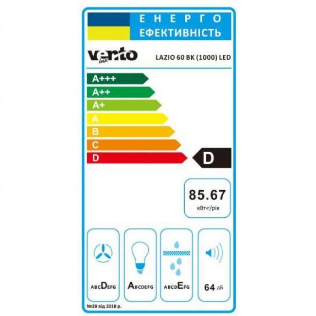 Ventolux LAZIO 60 BK (1000) LED