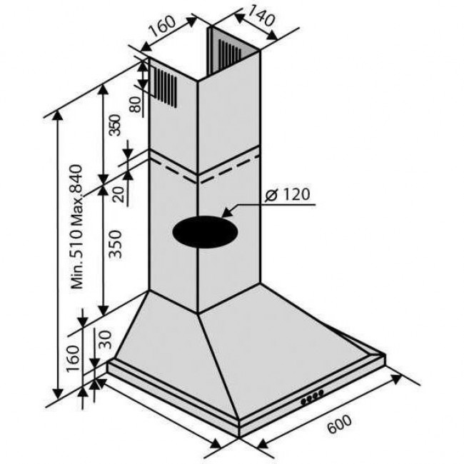 Ventolux LIDO 60 BK (700)