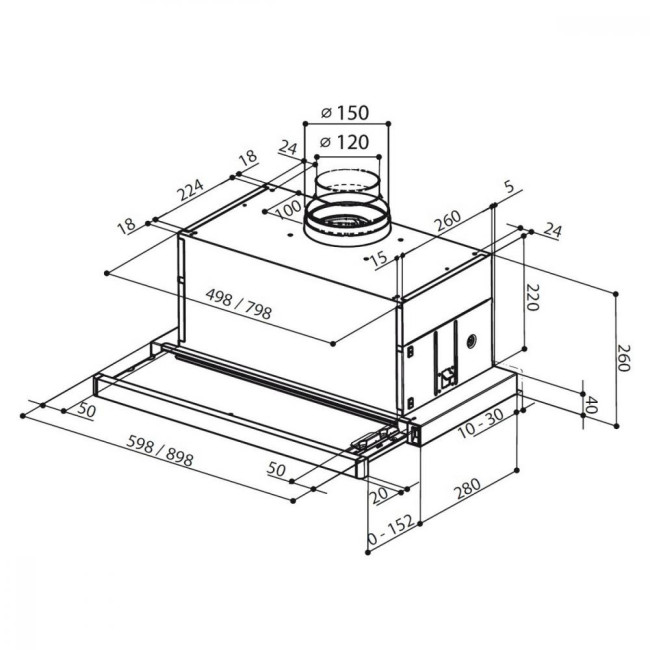 Вытяжка Faber Maxima Ng Ev8 Led Am A90 (315.0635.145)