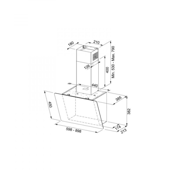 Вытяжка наклонная Franke Smart Vertical 2.0 FPJ 915 V BK/DG (330.0573.295)