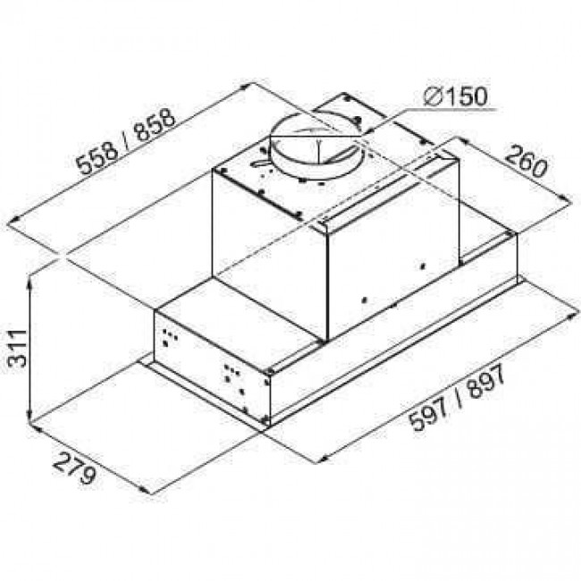 Best Chef Space box 1000 black 60 (4F481B2L7E)