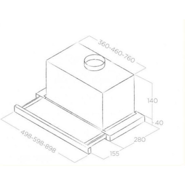 Вытяжка кухонная ELICA TT14 LUX GRIX/A/60