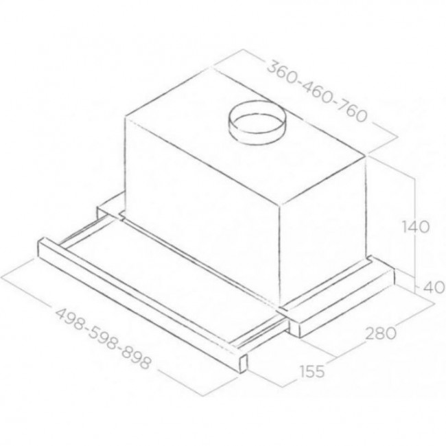 Настінна витяжка ELICA TT14 LUX GRVT/A/60
