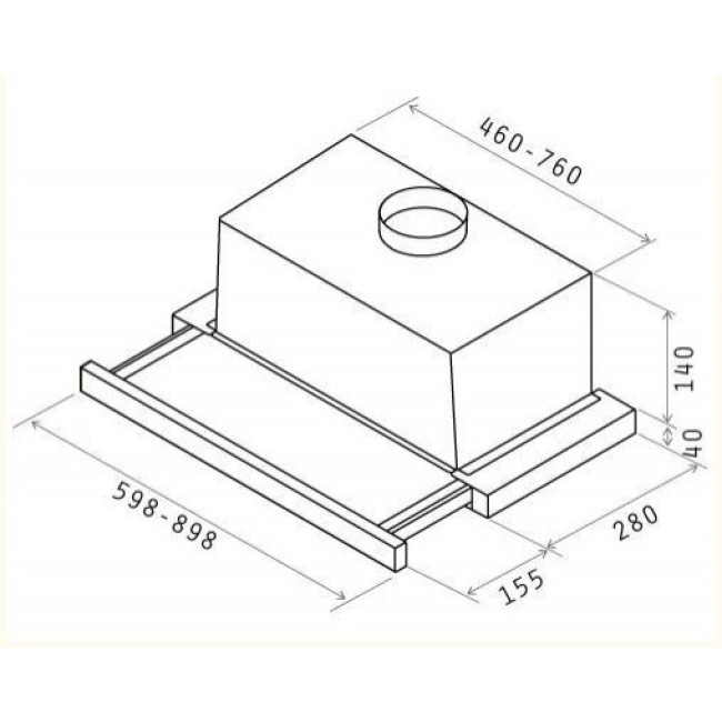 Вытяжка кухонная ELICA TT14 PLUS IX/A/60