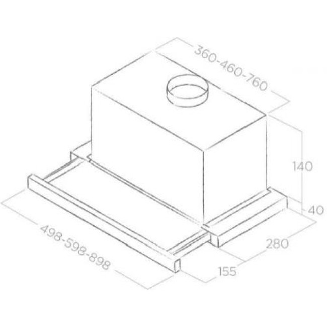 Вытяжка для кухни ELICA TT14 STD GRIX/A/50
