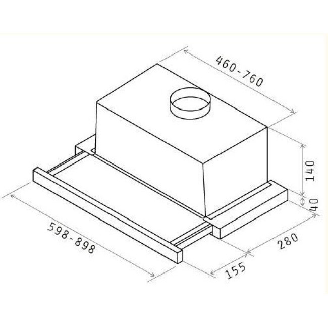 Вытяжка кухонная ELICA TT14 STD GRIX/A/60