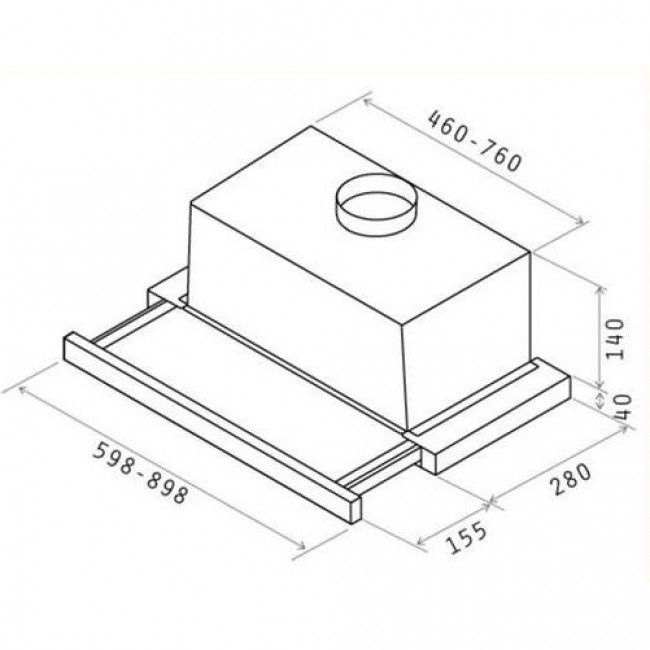 Кухонна витяжка ELICA TT14 STD GRIX/A/60