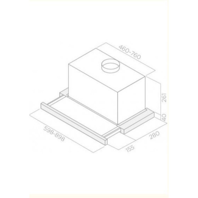Встраиваемая кухонная вытяжка ELICA TT26 PB IX/A/60