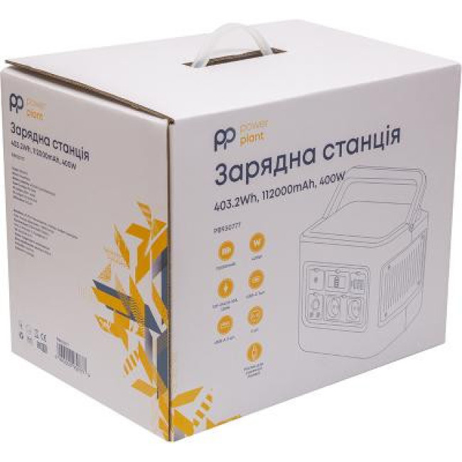 Зарядная станция PowerPlant 403.2Wh, 112000mAh, 400W (PB930777)