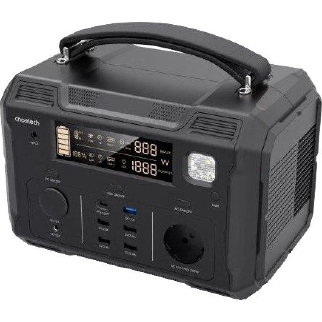 Зарядная станция Choetech Portable Power Station 500W BS004 (BS004-EU-BK)