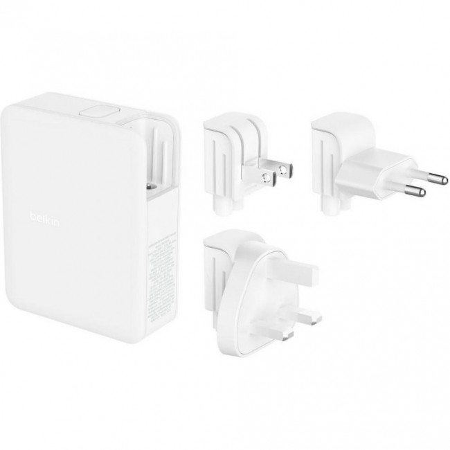 Belkin 140W 3хUSB-С GAN PD PPS, USB-A, White (WCH014BTWH)