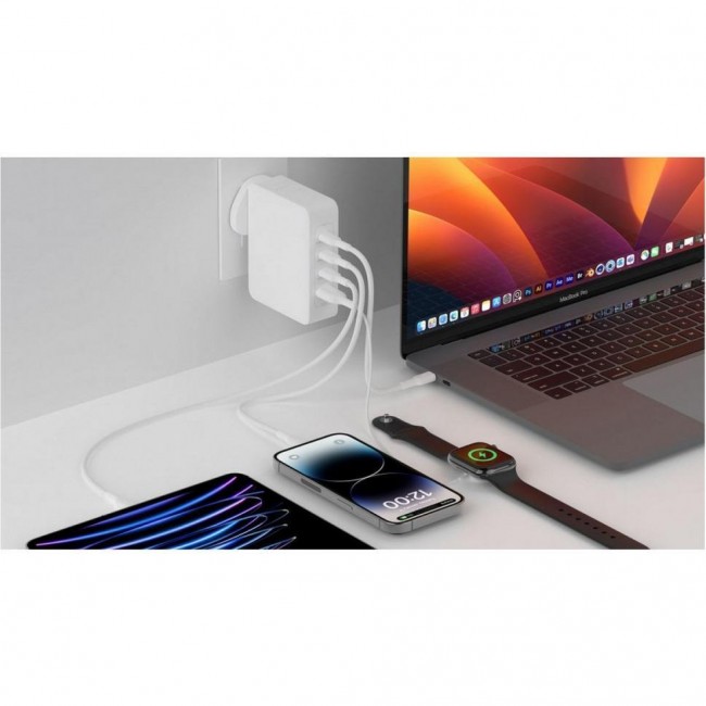 Belkin 140W 3хUSB-С GAN PD PPS, USB-A, White (WCH014BTWH)