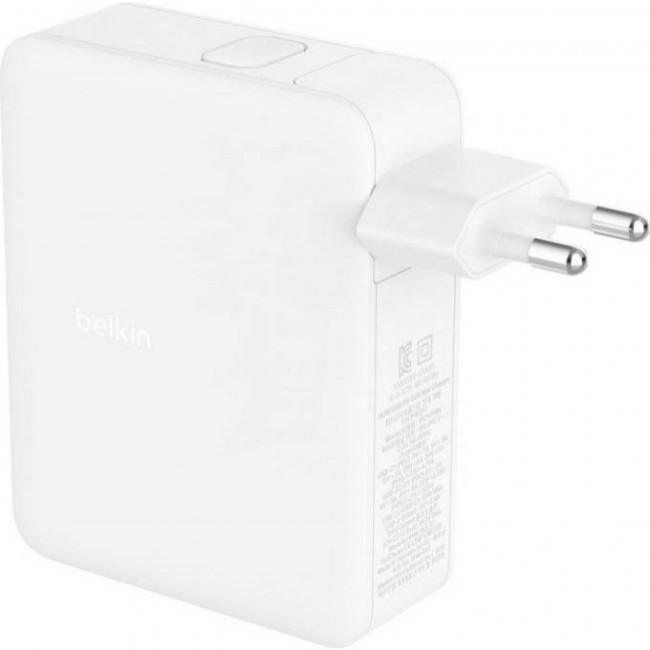 Belkin 140W 3хUSB-С GAN PD PPS, USB-A, White (WCH014BTWH)