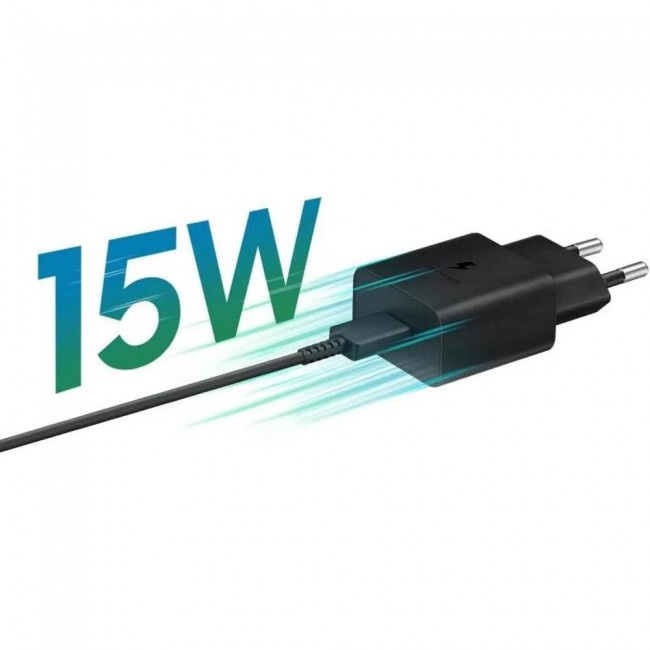 Samsung 15W PD Power Adapter (with Type-C cable) Black (EP-T1510XBE)