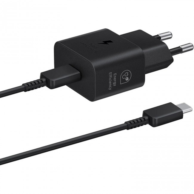Samsung 25W PD Power Adapter (with Type-C cable) Black (EP-T2510XBE)