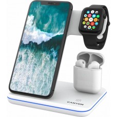 Canyon 3-in-1 Wireless charging station WS-302 White (CNS-WCS302W)