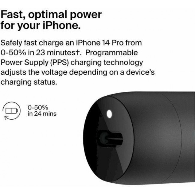 Belkin 30W PD USB-C – USB-C cable Black