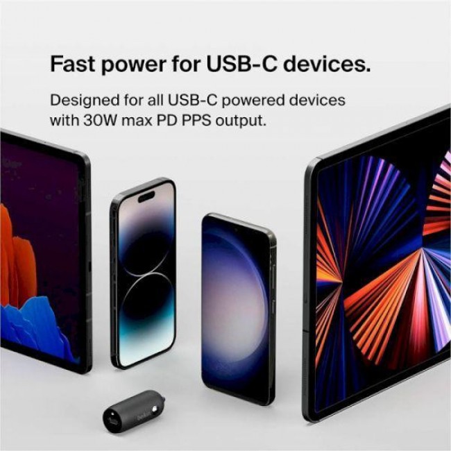 Belkin 30W PD USB-C – USB-C cable Black