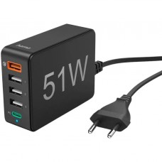 HAMA 3xUSB-A 1xUSB-C PD QC3.0 51W (00201630)