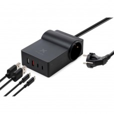 Vinga 65W PD/QC 2xUSB-C, 2xUSB-A, 2xAC Black (VCHG2OAC65)