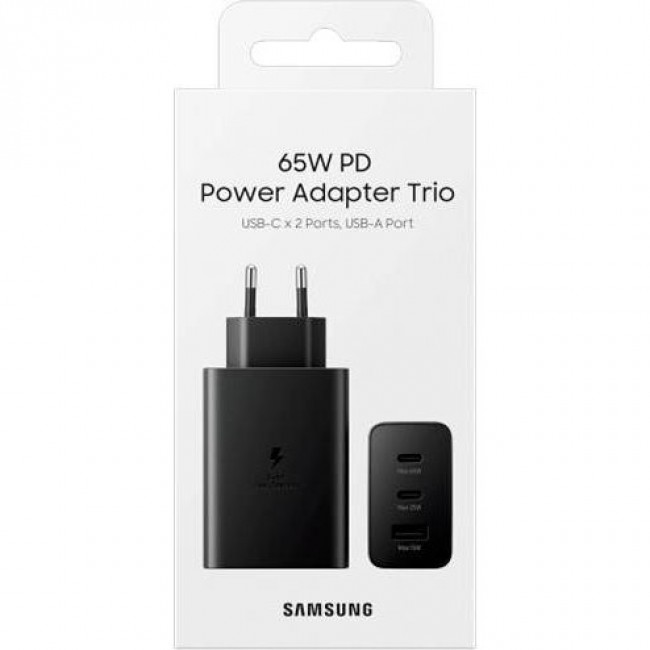 Samsung 65W Power Adapter Trio w/o cable Black (EP-T6530NBE)