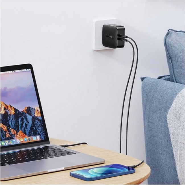 UGREEN 66W 2 x Type-C PD Charger Black (70867)