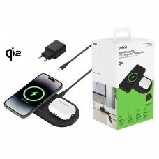 Belkin Boost Charge Pro 2-in-1 Qi2 15W Black (WIZ021VFBK)