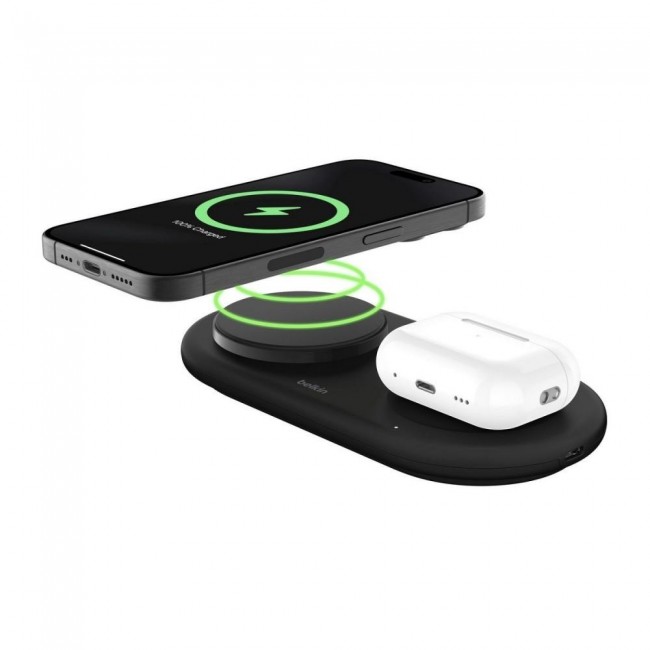 Belkin Boost Charge Pro 2-in-1 Qi2 15W Black (WIZ021VFBK)
