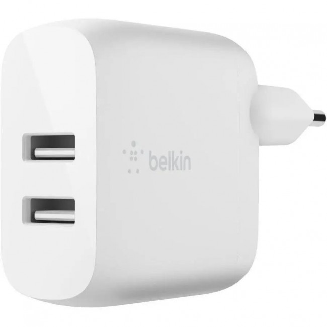 Belkin Boost Up Charge Dual USB-A Wall Charger 24W + Lightning White (WCD001VF1MWH)