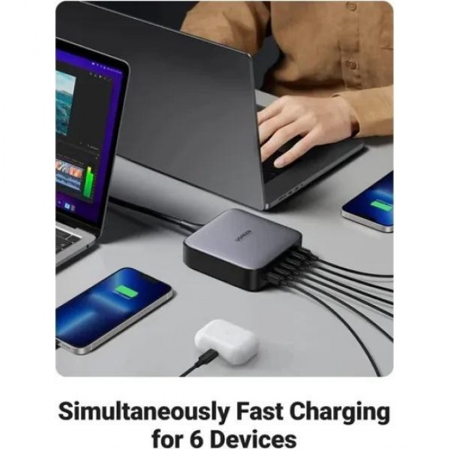 UGREEN CD271 200W Nexode 2m GaN Desktop Charger Gray (40914)