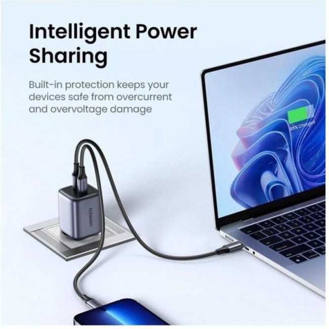 UGREEN CD294 Nexode 45W USB 2xType-C PD3.0 QC4.0 Charger Space Gray (90573)