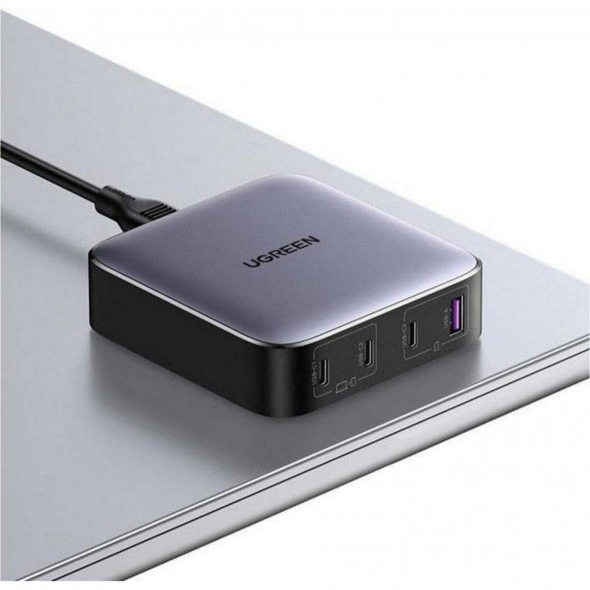 UGREEN CD328 GaN 100W 1xUSB-A 3-USB-C PD3.0 QC4.0 Wall Charger Gray (90928)