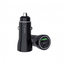 T-PHOX Car Charger PD 20W QC3.0 18W Black (T-C08 BLACK)