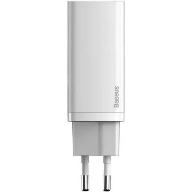 Baseus GaN2 Lite Quick Charger C+U 65W EU White (CCGAN2L-B02)