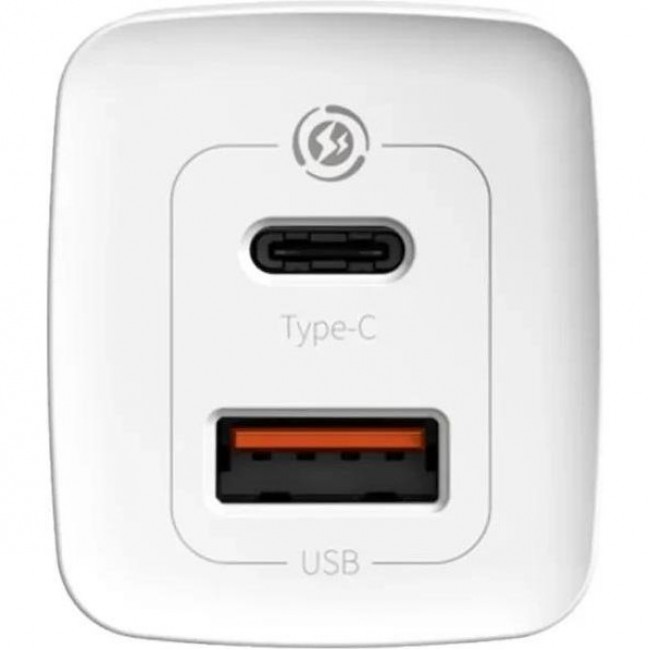 Baseus GaN2 Lite Quick Charger C+U 65W EU White (CCGAN2L-B02)