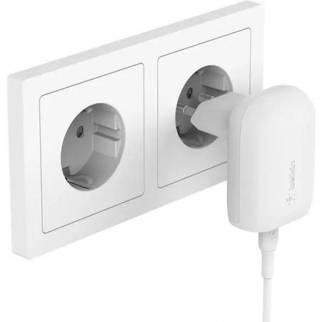 Belkin Home Charger 30W PD PPS USB-С - Lightning (WCA005VF1MWH-B5)
