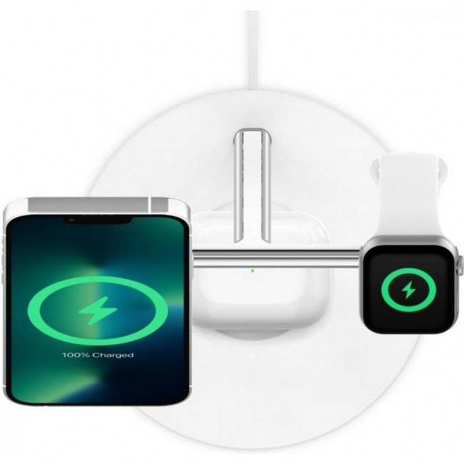 Belkin MagSafe 3in1 Wireless Charger, white (WIZ017VFWH)
