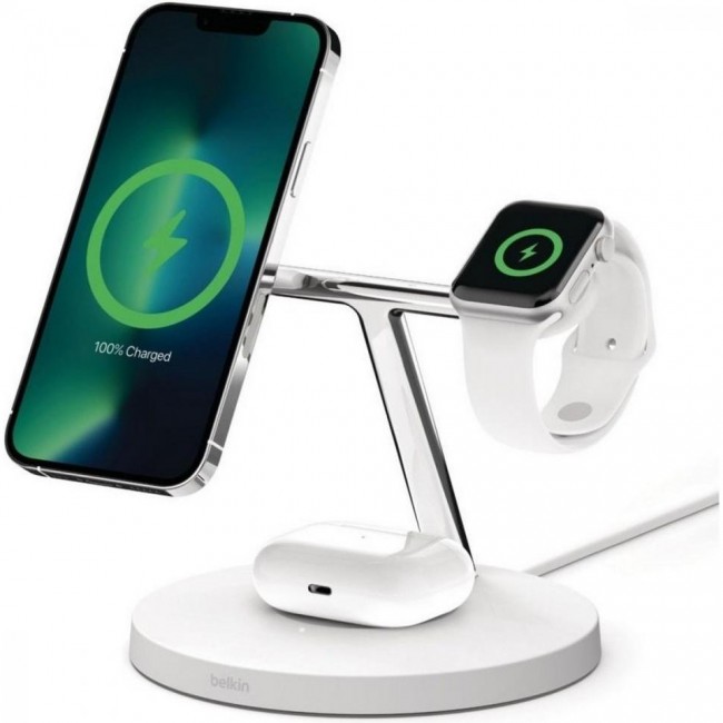Belkin MagSafe 3in1 Wireless Charger, white (WIZ017VFWH)