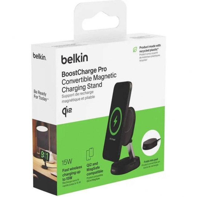 Belkin Magnetic Wireless Charging Stand Qi2 15W Black (WIA008BTBK)