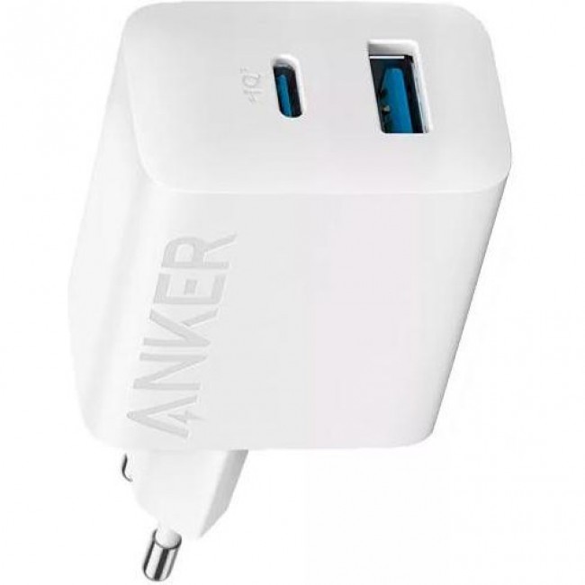 Anker PowerPort 312 20W PD3.0, PIQ3.0, QC3.0 White + Type-C to Type-C (B2348G21)