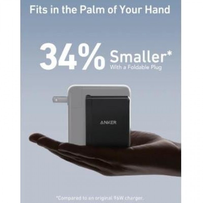 Anker PowerPort 736 Nano II GaN 100W 2xUSB-C PIQ3.0 Black (A2145G11)