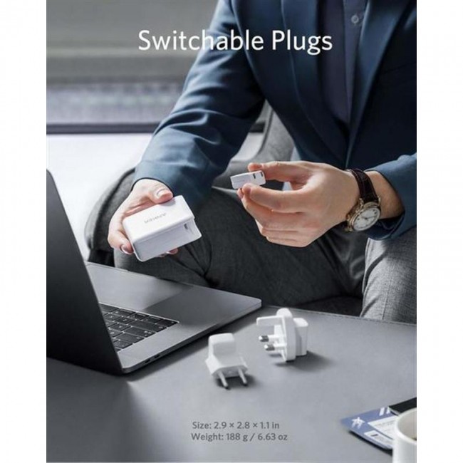 Anker PowerPort Atom III Duo White (A2629H21)